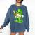 Baseball Player Ice Cream Drip Shamrocks St Patrick's Day Comfort Colors Sweatshirt Blue Jean Baseball Player Ice Cream Drip Shamrocks St Patrick's Day Comfort Colors Sweatshirt Blue Jean