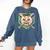 Baseball Pumpkin Halloween Baseball Drip Spooky Halloween Comfort Colors Sweatshirt Blue Jean