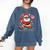 Baseball Santa 67 Baseball Christmas Pajamas Xmas Men Boy 67 Comfort Colors Sweatshirt Blue Jean