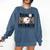Baseball Senior Class Of 2027 Senior 2027 Graduation Women Comfort Colors Sweatshirt Blue Jean