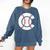 Baseball Sport Player Graphic Monogram Initial Letter C Comfort Colors Sweatshirt Blue Jean Baseball Sport Player Graphic Monogram Initial Letter C Comfort Colors Sweatshirt Blue Jean
