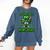 Baseball St Patrick's Day Irish Shamrock Trendy Comfort Colors Sweatshirt Blue Jean