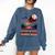 Baseball Valentine Forever On Deck For You Comfort Colors Sweatshirt Blue Jean