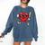 Baseball Valentines Day Heart Boys Sports Love Comfort Colors Sweatshirt Blue Jean