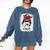 Bleached Tia Life Soccer Messy Bun Baseball Game Day Comfort Colors Sweatshirt Blue Jean