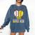 Bonus Mom Of Both Half Baseball Softball Ice Cream Drip Comfort Colors Sweatshirt Blue Jean