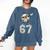 Boys Kids 67 Six Seven Sunglasses Dabbing Baseball Lover Comfort Colors Sweatshirt Blue Jean