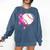 Breast Cancer Awareness Baseball Mom Comfort Colors Sweatshirt Blue Jean