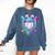 Bunny Baseball Hat With Ice Cream Easter Day Boys Kids Girls Comfort Colors Sweatshirt Blue Jean