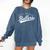 Busy Raising Ballers Baseball Mom & Parent Sports Comfort Colors Sweatshirt Blue Jean