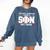 You Can't Scare Me I Have a Son Baseball Mom Comfort Colors Sweatshirt Blue Jean