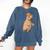 Capybara Calm Your Mitts Baseball Mom Sport Lover Tee Comfort Colors Sweatshirt Blue Jean