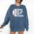 Chicks Dig The Pitcher Baseball Comfort Colors Sweatshirt Blue Jean