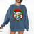 Christmas Baseball Ice Cream Drip Santa Baseball Player Kids Comfort Colors Sweatshirt Blue Jean