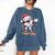 Christmas Baseball Ice Cream Dripping Santa Baseball Drip Comfort Colors Sweatshirt Blue Jean Christmas Baseball Ice Cream Dripping Santa Baseball Drip Comfort Colors Sweatshirt Blue Jean