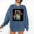 Cool Dollar Bill Guy With Cap And Baseball Costume Premium Tri-Blend Comfort Colors Sweatshirt Blue Jean