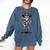 Cowboy Skeleton Baseball Halloween Graphic Comfort Colors Sweatshirt Blue Jean Cowboy Skeleton Baseball Halloween Graphic Comfort Colors Sweatshirt Blue Jean