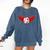 Cute Baseball &Cupid Wings Happy Valentines Boys Men Comfort Colors Sweatshirt Blue Jean