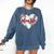 Cute Baseball Mom Heart Mother's Day Sport Mama Mom Life Comfort Colors Sweatshirt Blue Jean