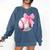 Cute Coquette Baseball Pink Bow Player & Fan Girls Comfort Colors Sweatshirt Blue Jean Cute Coquette Baseball Pink Bow Player & Fan Girls Comfort Colors Sweatshirt Blue Jean