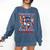 Dominican Puerto Rican Pride Baseball Flag Unity Comfort Colors Sweatshirt Blue Jean