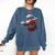 Dominican Republic Santa Christmas Baseball Beisbol Comfort Colors Sweatshirt Blue Jean