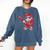 Drippy Baseball Mascot Valentine Heart Glasses Cartoon Comfort Colors Sweatshirt Blue Jean Drippy Baseball Mascot Valentine Heart Glasses Cartoon Comfort Colors Sweatshirt Blue Jean
