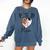 Football Soccer Baseball Mom For Women Comfort Colors Sweatshirt Blue Jean