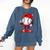 Game Day Baseball Drip Valentine Hearts Sport Lover Comfort Colors Sweatshirt Blue Jean