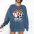 Game Day Vibes Soccer Baseball Mom Heart Comfort Colors Sweatshirt Blue Jean