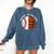 Granny Of Ballers Baseball Basketball Grandma Granny Comfort Colors Sweatshirt Blue Jean