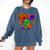 Halloween Baseball Ice Cream Drip Boys Girls Youth Comfort Colors Sweatshirt Blue Jean