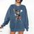 Halloween Skeleton Playing Baseball 67 Six Seven Meme Comfort Colors Sweatshirt Blue Jean