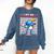 I Hit 100 Days Of School Baseball Player Kids Boys Son Comfort Colors Sweatshirt Blue Jean