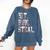 Hit Run Steal Baseball Mom For Women Baseball Comfort Colors Sweatshirt Blue Jean