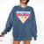 Ice Cream Baseball Cone Dripping Sprinkles Kids Boys Summer Premium Tri-Blend Comfort Colors Sweatshirt Blue Jean