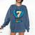 Ice Cream Baseball Glove 7th Birthday Edition Comfort Colors Sweatshirt Blue Jean