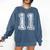 Jersey Number 11 T-Shirt Football Eleven Number Baseball Mom Comfort Colors Sweatshirt Blue Jean