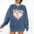 Kids Happy Easter Bunny Playing Baseball Boy Ice Cream Drip Comfort Colors Sweatshirt Blue Jean