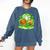 Kids St Patricks Day Shamrock Basketball Baseball Football Comfort Colors Sweatshirt Blue Jean