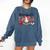 Leopard Baseball Mom Game Day Vibes Mother's Day Comfort Colors Sweatshirt Blue Jean