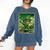 Leprechaun Playing Baseball Japanese Art St Patricks Day Comfort Colors Sweatshirt Blue Jean