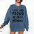 Loud & Proud Baseball Mommy Sports Lover Mom Women Comfort Colors Sweatshirt Blue Jean