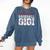 Loud And Proud Baseball Gigi Baseball Mom Comfort Colors Sweatshirt Blue Jean