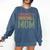 Loudmouth Baseball Mom Sports Cute Text Comfort Colors Sweatshirt Blue Jean