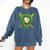 Lucky Shamrock Baseball Gloves Drip St Patrick's Day Boys Comfort Colors Sweatshirt Blue Jean