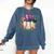 Mardi Gras Baseball Jester Hat Fleur De Lis Boys Girls Kids Comfort Colors Sweatshirt Blue Jean