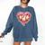 Melting Baseball Drip Heart Softball Player Lover Ice Cream Comfort Colors Sweatshirt Blue Jean