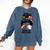 Mom Of Ballers Messy Bun Football Mom Baseball Mom Of Both Comfort Colors Sweatshirt Blue Jean
