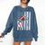Mom Of Ballers USA Flag Football Baseball Mom Comfort Colors Sweatshirt Blue Jean